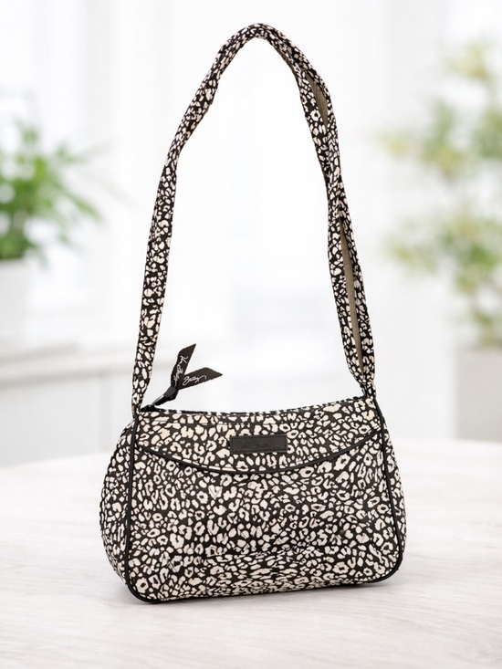 Vera Bradley Handbags - EUC [Vera Bradley] Little Crossbody in Black/White Camocat Shoulder Purse Bag